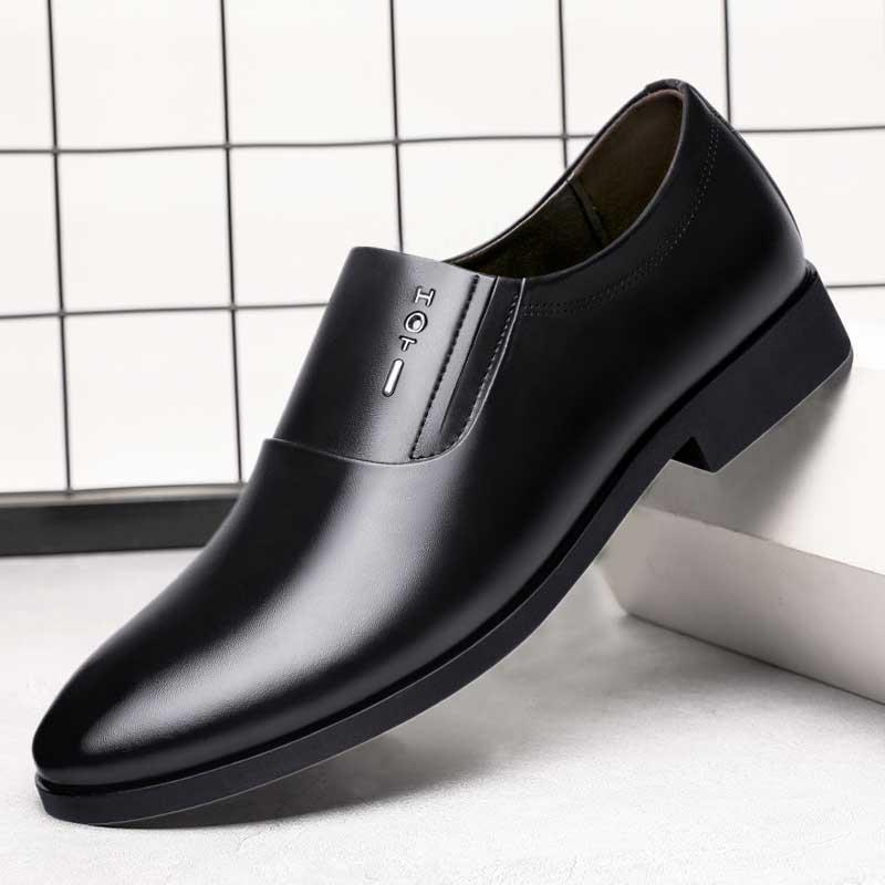 

Leather Shoes Men s Spring Casual Men s Leather Shoes British Business Shoes Round Head Soft Sole Shoes 44