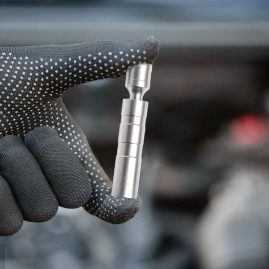 Precision Automotive Socket Tool Universal Magnetic Spark Plugs Sleeve, Thin Wall Joint Durable Steel Wrench 14/16mm Removal Tool, Repair Stopper,