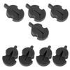 8Pcs Violin Mute Adjustable Rubber Silencer Single Hole Practice Parts Accessories Black