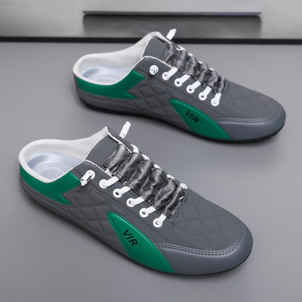 

Летние мужские полушлепанцы новые простые модные мужские туфли повседневная обувь для подростков трендовая обувь на одной педали внешняя торговля 44