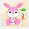 1pc 14.7cm/5.79in Wooden 3D Puzzles Jigsaw Game Cartoon Animal Pattern Kids Montessori Early Educational Toys for Children