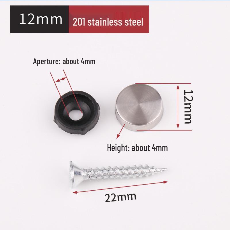 Decorative Acrylic Nail Cap for Glass, Mirror, and Stainless Steel Fixings