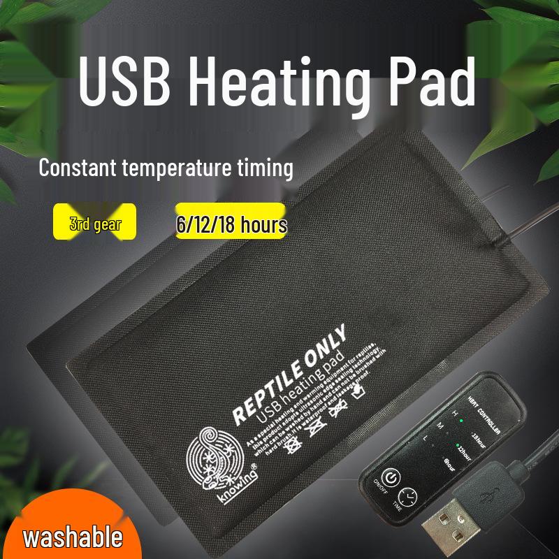 Kohlefaser USB Heizkissen für Haustiere - Waschbar & Biegsam für Reptilien, Katzen und Hunde.