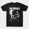 Men Black Print T-shirt The Specials Ghost Town No-Cut Transfer Paper Print Cotton Tshirt