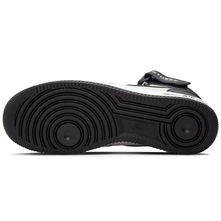 Stussy X Nike Air Force 1 Mid Black White Unisex Sneakers DJ7840-002