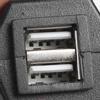   Motorcycle Dual USB   Socket Adapter with Voltmeter Display