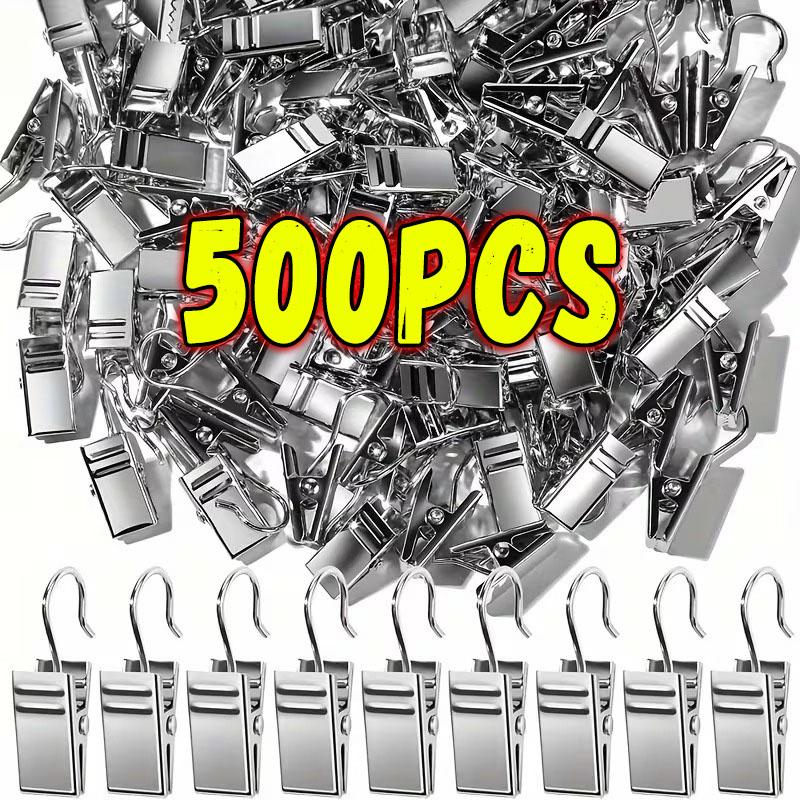 10-500 pezzi Clip per Tende in Acciaio Inossidabile Ganci per Tende da Finestra Ganci per Tende Sostituzione Esposizione Appesa Foto Morsetto per Tende