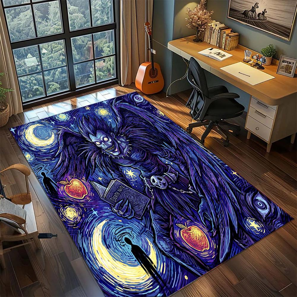 Death Note Non Slip Floor Mat Large Area Washable Rug Carpet Gamer Bedroom Home Decoration.-TING