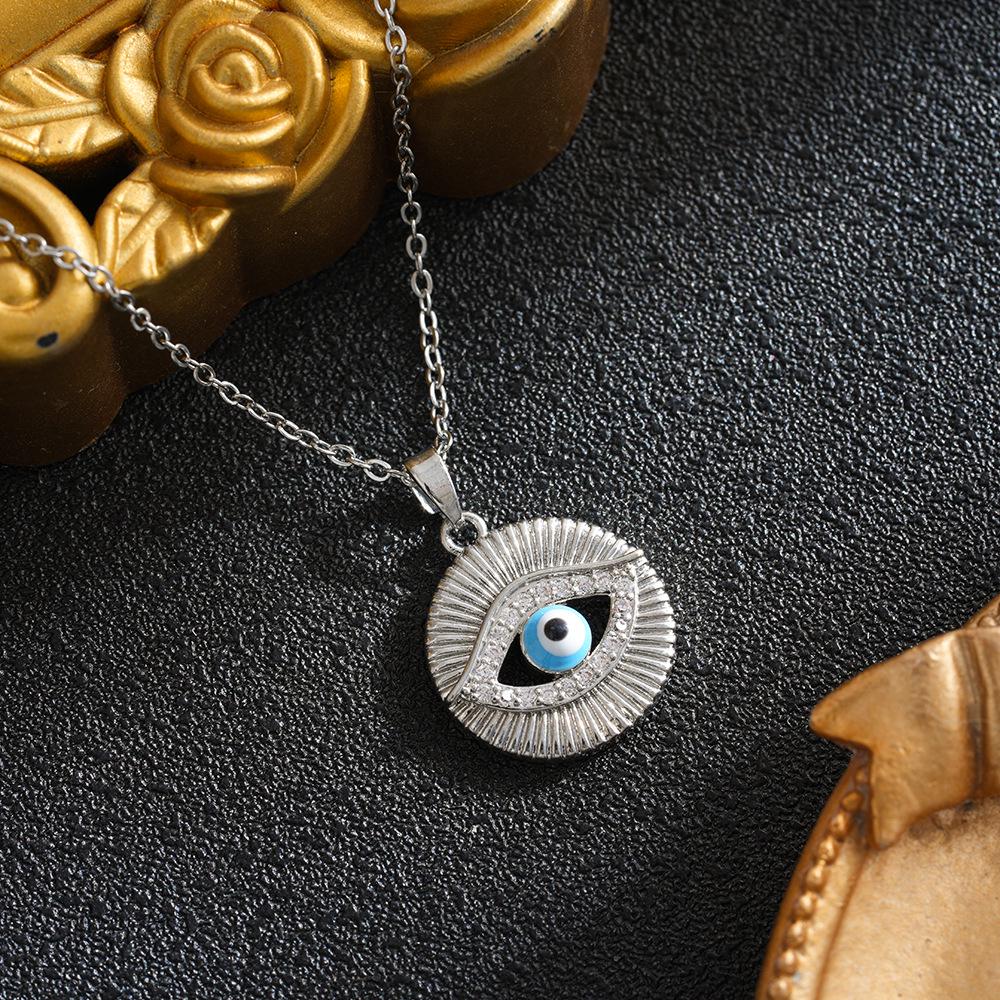 Zircon Palm Eye Pendant - Devil s Eye Necklace for Women