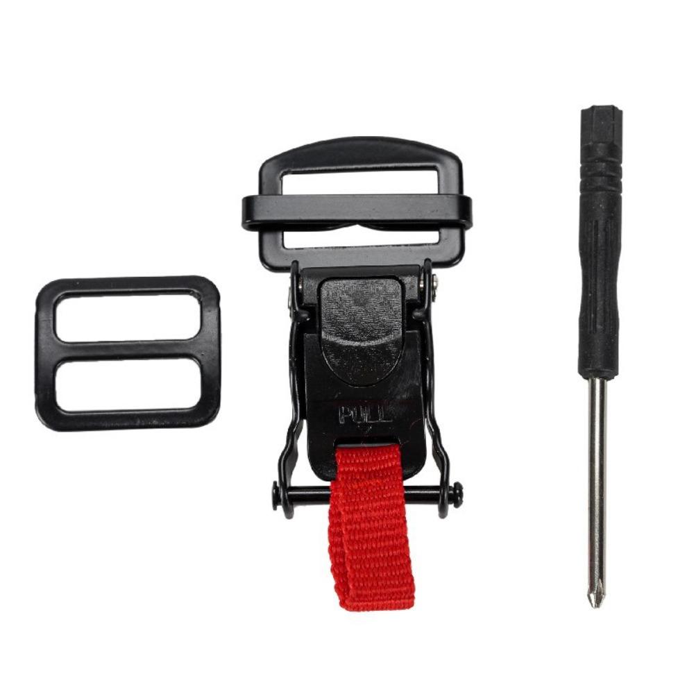 6 Gear Adjustment Bike Helmet Clip Black/Red Helmet Accessories  for Scooter Bicycle Accessories