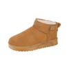 Snow shoes large size winter new flat-bottomed short tube large cotton shoes piled thickened warm snow boots women