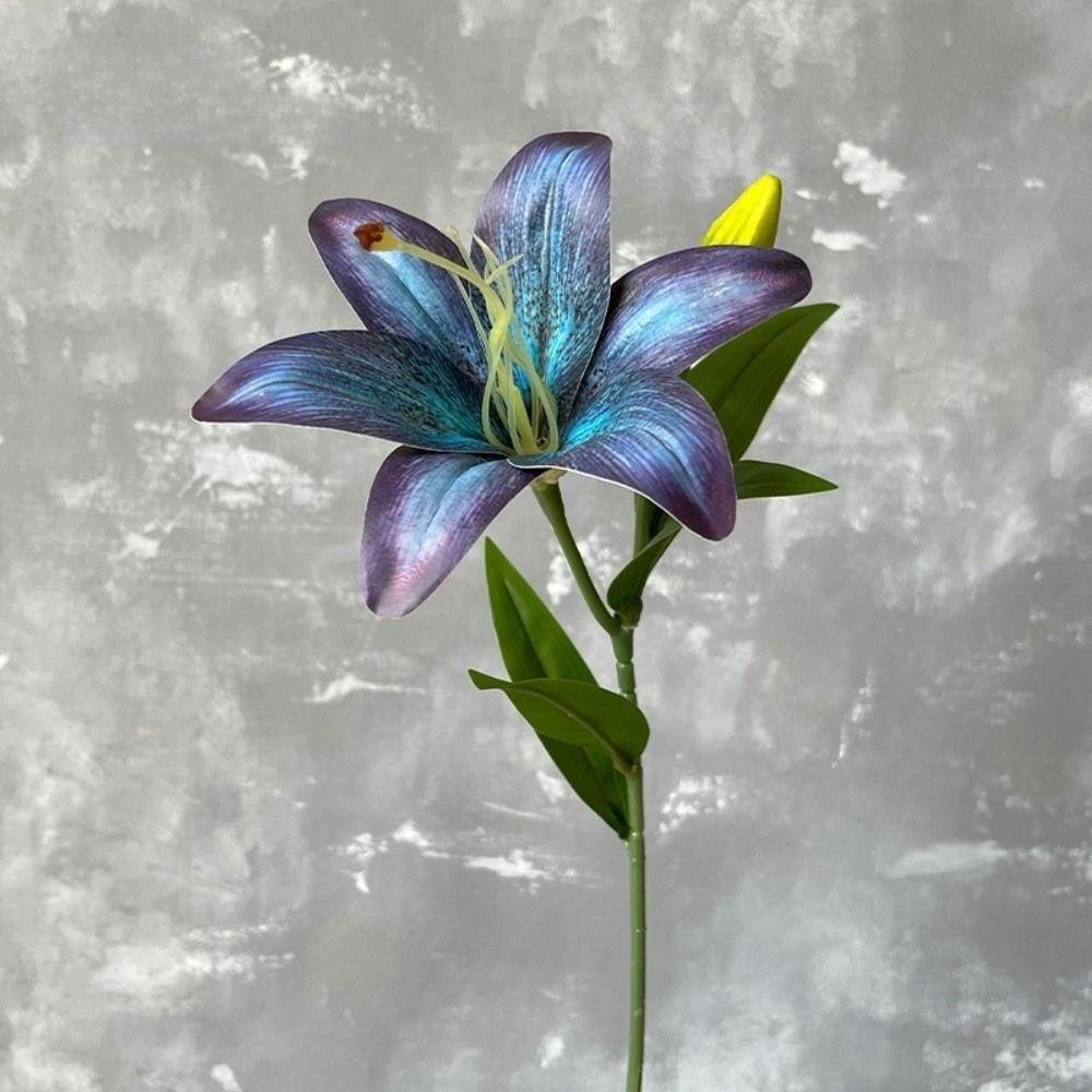 

Ins Artificial Flowers 3D Printing Fake Flores Simulation Flower for Home Decoration Royal blue