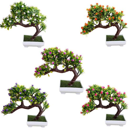 1ks umělý květináč na stromeček Bonsai Stage Garden Wedding Party Balcon Decor