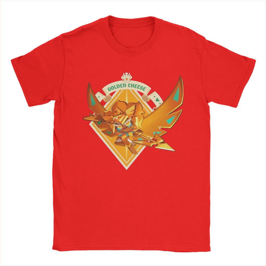 Casual Golden Cheese T-Shirt Men Round Neck Short Sleeve Tops Cookie Run Kingdom Cotton Summer TopsTops