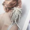 Bridal Clip-on Crystal Pearl Earrings for Wedding Photography