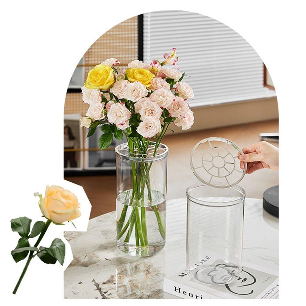 Thickened Flower Arrangement Bottle Unbreakable Clear Cylinder Vase  Home Decor