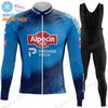 2026 Alpecin Deceuninck Set Maglia Ciclismo Francia Tour Abbigliamento Ciclismo Uomo Autunno Inverno Giacca Bici da Strada Salopette da Ciclismo