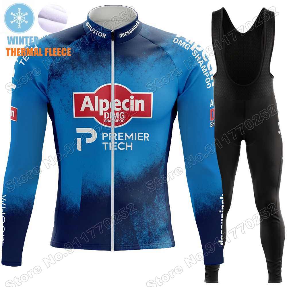 2026 Alpecin Deceuninck Set Maglia Ciclismo Francia Tour Abbigliamento Ciclismo Uomo Autunno Inverno Giacca Bici da Strada Salopette da Ciclismo