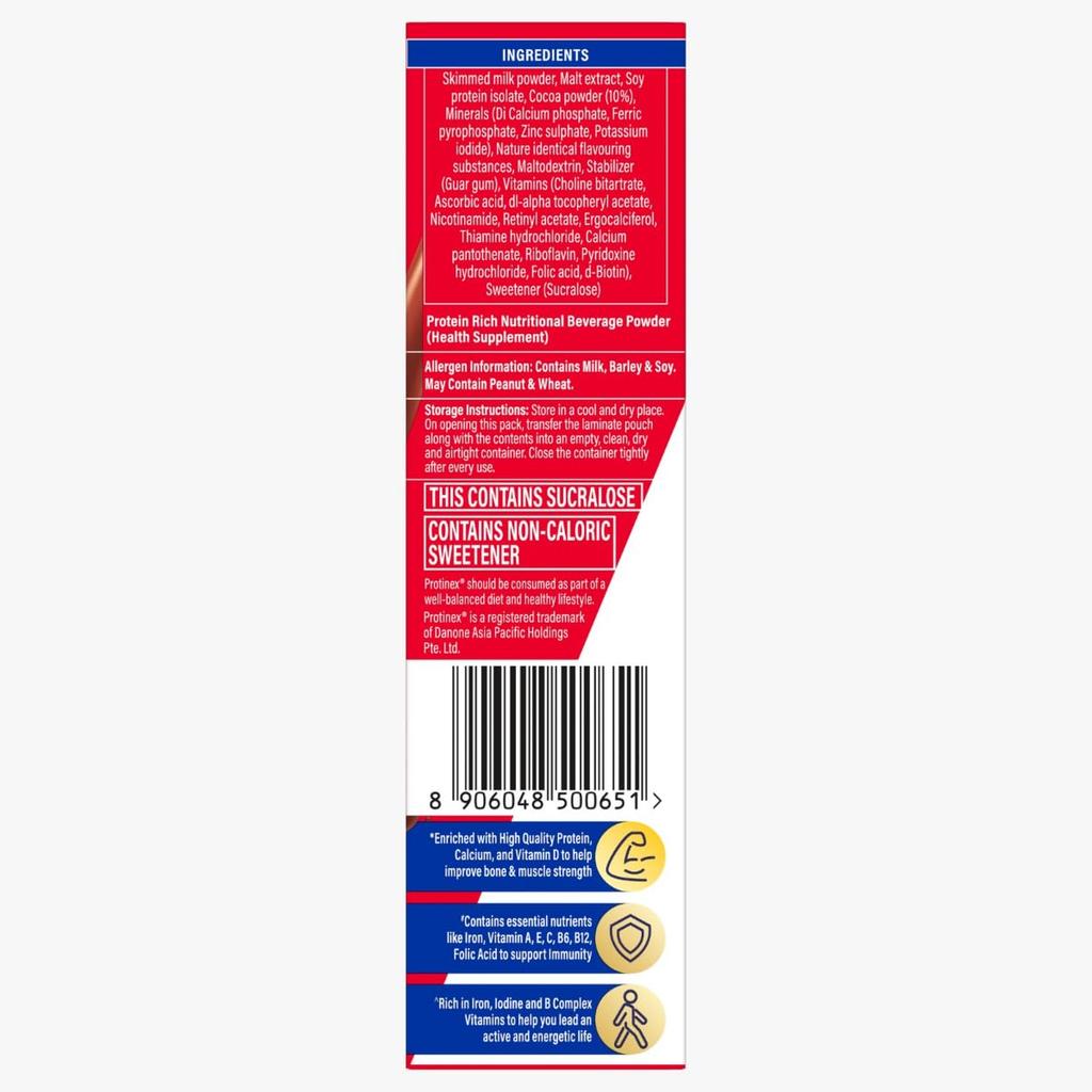 Protinex Rich Chocolate Nutritional Protein Mix For Adults 200 Gms BIB With 25 Vital Nutrients For Strength