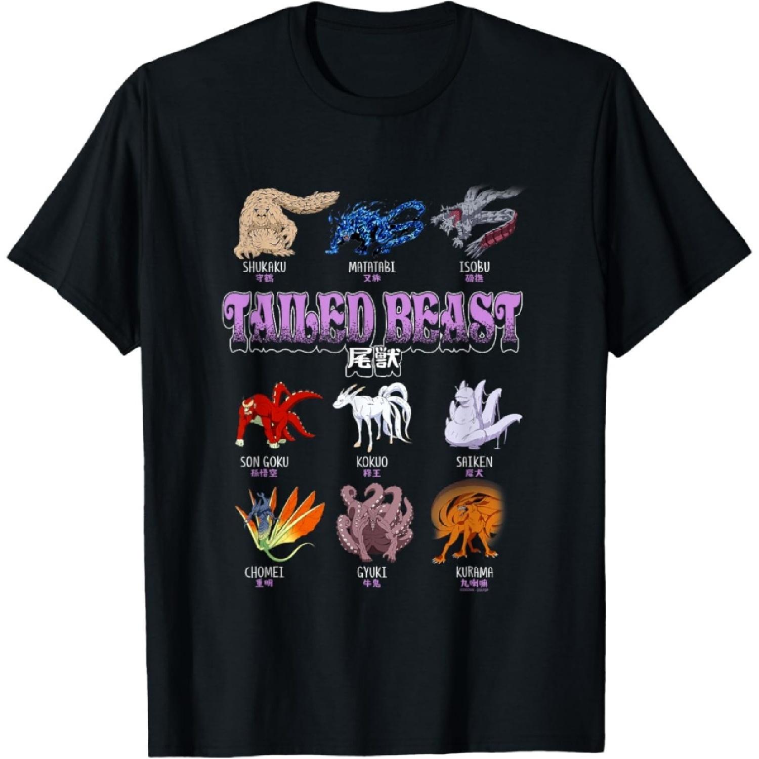 Naruto Shippuden Tailed Beasts Anime T-Shirt(1) S