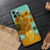 Van Gogh Starry Night Cat Oil Painting Funda For Iphone 15 Pro 14 11 12 13 Pro Max Mini XS X 7 8 14 Plus SE2020 Cases Soft Cover