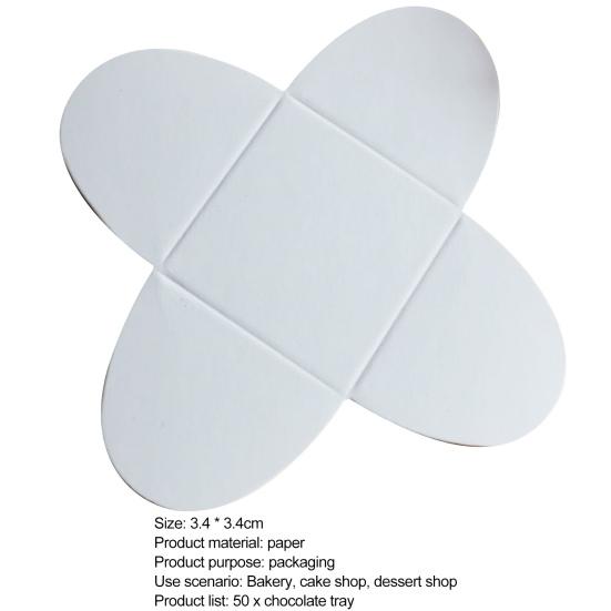 50Pcs Chocolate Tray Portable Kraft Paper Chocolate Spacer for Home