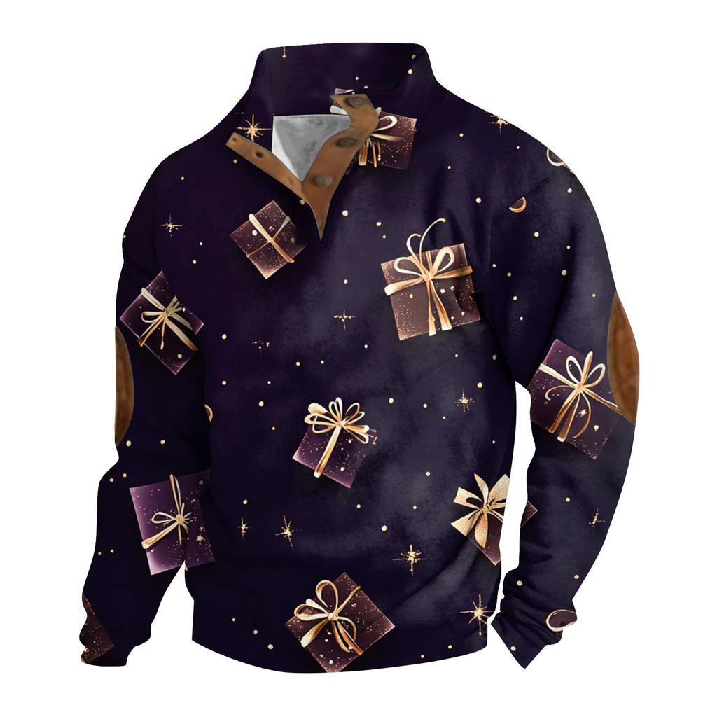 Men's Standing Collar Sweatshirt Is Outdoor Casual Sweaters Tops