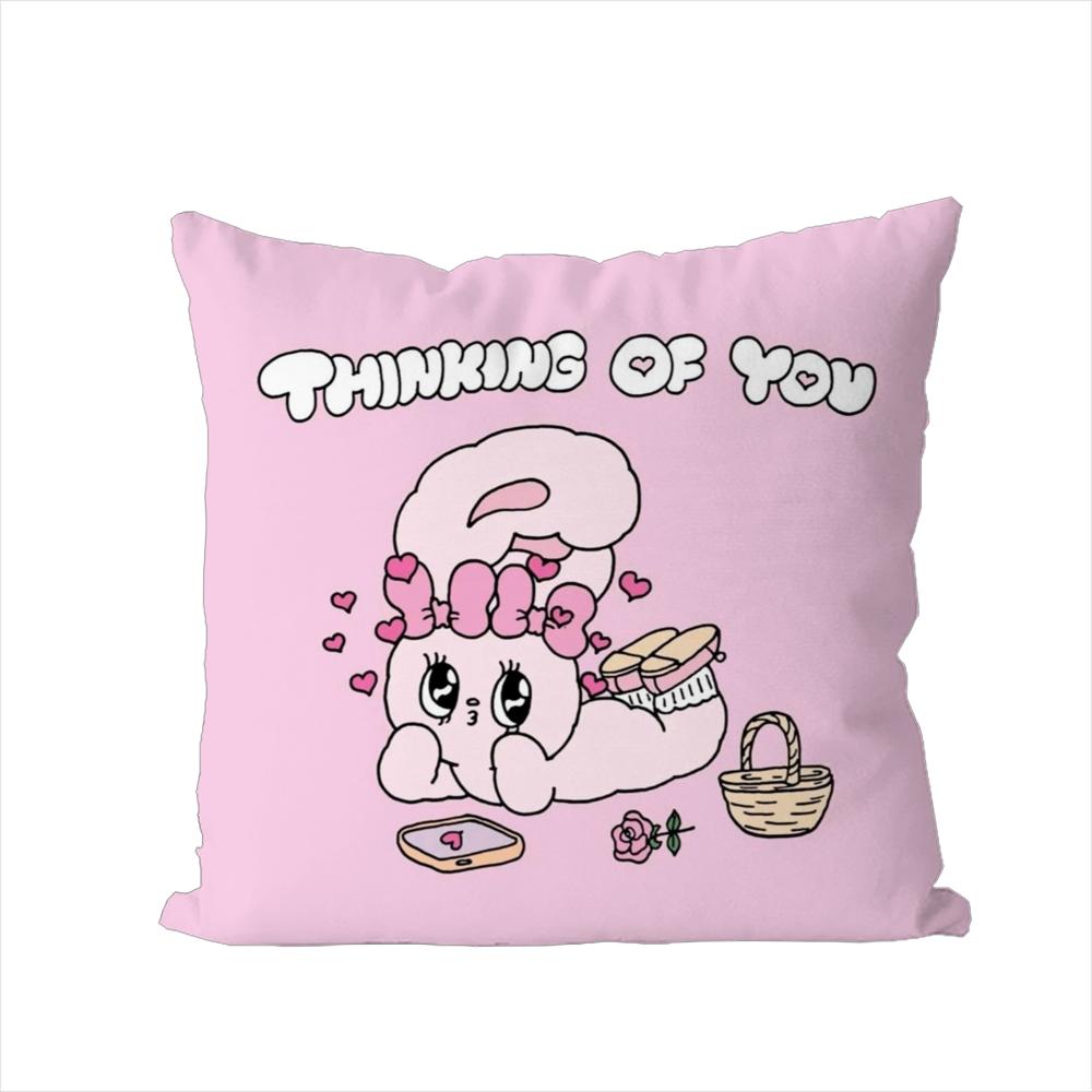 Cute EEsther Bunny Pillow Case For Car Sofa Decorative Home Doublesided Print Plush Square Throw Pillow Cushion Cover