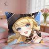 Navia Genshin Impact Cushion Cover Square Short Plush Pillow Case Living Room Sofa Home Decor Funda X