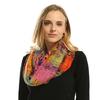 Trendy Women Print Ring Scarf Winter Circle Scarves Loop Shawls Soft Voile Neckerchief Ladies Warm Neck Infinity Scarf