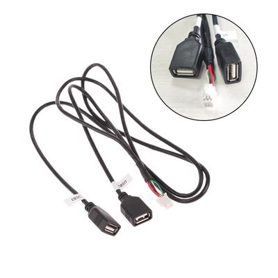 Multimedya Araba Oynatıcı Kablo Demeti Fiş Konnektörü 6 Pin Çift Usb Arayüz Kablosu Adaptörü Android Radyo Navigasyon İçin