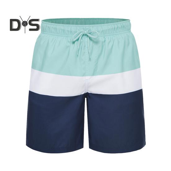 Men Shorts 3D Printing Design Elastic Waist Breathable Quick Dry Stretch Swim Trunks Beach Shorts with Adjustable Drawstring