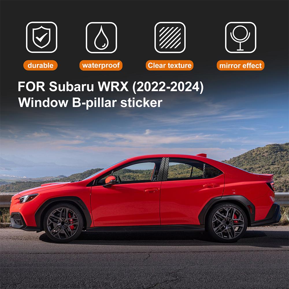 B Pillars Sticker For Subaru WRX 2025 2025 2025 Strip Protect Accessories Carbon Fiber Glossy Black Window B-pillar Decorative