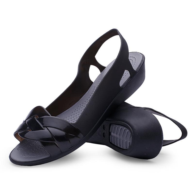 Dámské 8 Želé Sandály Domácí Protiskluzové Letní Děrované Boty Dámské Ploché Pantofle Plastové Dámské Dívčí Vodotěsné EVA Zahradní Boty