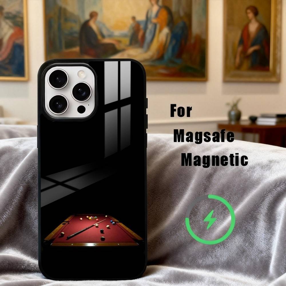 B-Billiards B-Ball S-Sports  Phone Case For iPhone17,16,15,14,13,12,11 Plus,Pro Max Magnetic For Magsafe Wireless Charging