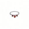 Minimalist Garnet Ring: 925 Sterling Silver Stackable Band