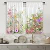 2pcs Floral Pattern Curtains, Decorative Window Drapes, Window Treatments For Bedroom Living Room, Home Decoration