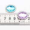 20x24mm Oval Acrylic Rhinestone Flatback Buttons for Handmade Jewelry and DIY Clothing Accessories
