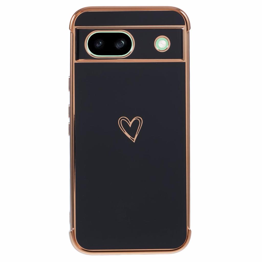 For Google Pixel 8a Case Love Heart TPU Shockproof Protective Phone Cover