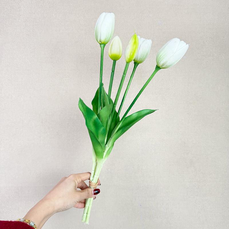 Artificial Tulipa Gesnerianacenterpiece With Realistic Silicone Material For Event Decor