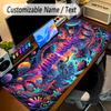 Astronaut Space Theme Personalized Mouse Pad Custom Name Text Non Slip Desk Pad For Laptop Office Desktop