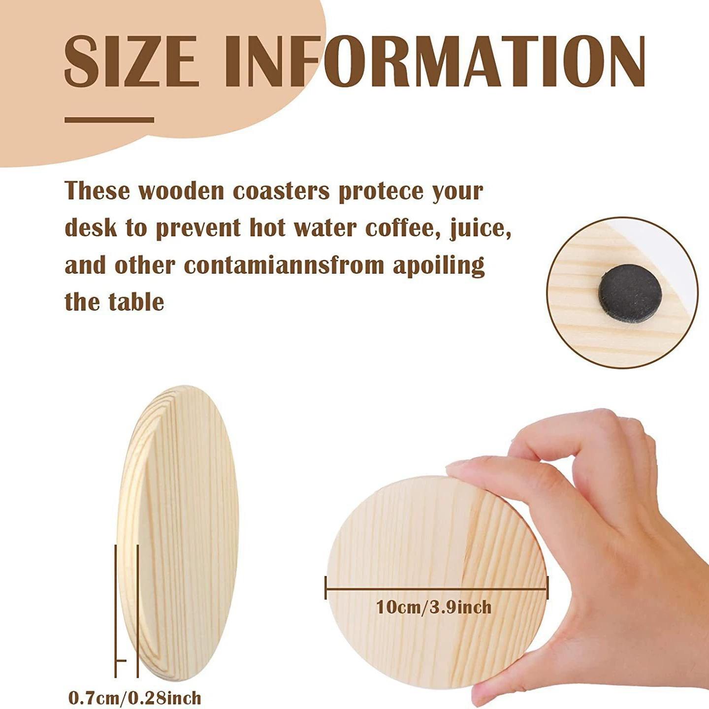 

Деревянные подставки круглые пустые деревянные подставки для поделок с нескользящими силиконовыми точками для украшения дома подарок на День матери