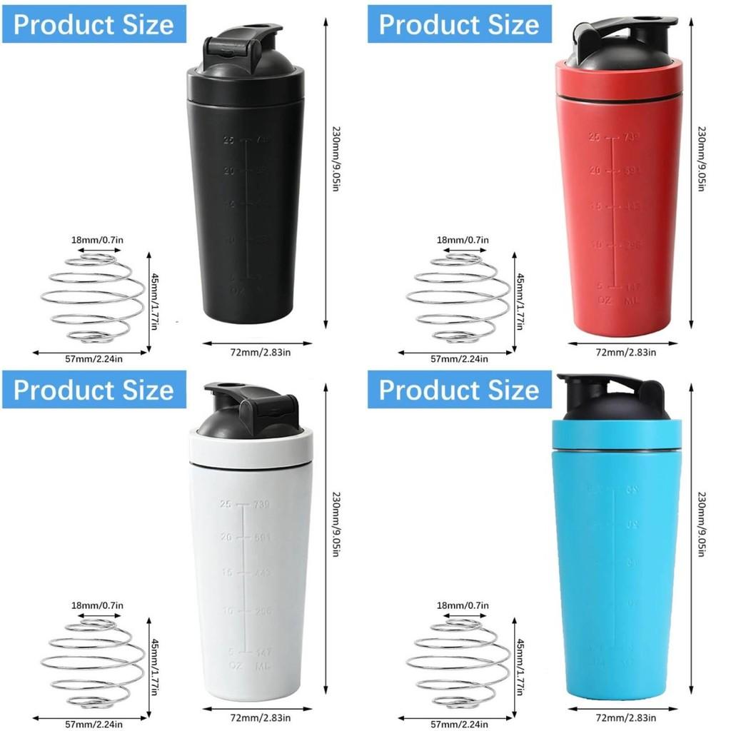 Multifunkční šejkr na proteinový prášek Velký objem 500ml 750ml Nerezový Pro venkovní fitness a míchání smoothie