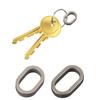 Heavy Duty Keychain Clip Rings One-piece Spring Clip Side Pushing Keyring