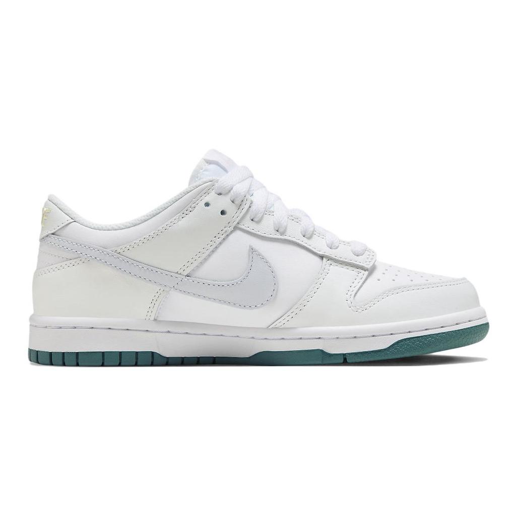 New Nike Dunk Low White Grey Teal GS FD9911-101