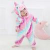 Kids Kigurumi Halloween Costume Romper Roomwear Warm Winter Wear Loungewear Girls Boys Christmas Present Baby Shower Photo Shoot Unicorn Starry Pink
