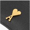 Ami Heart Logo Zipper Card Wallet Usl105 Al0036 0015