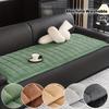 Corduroy Sofa Cushion, Plush Feel, Plaid Stripe Solid Color Trim, Modern Home Decor, Suitable for 2, 3, 4 Seater Sofas, Ideal for Home Use