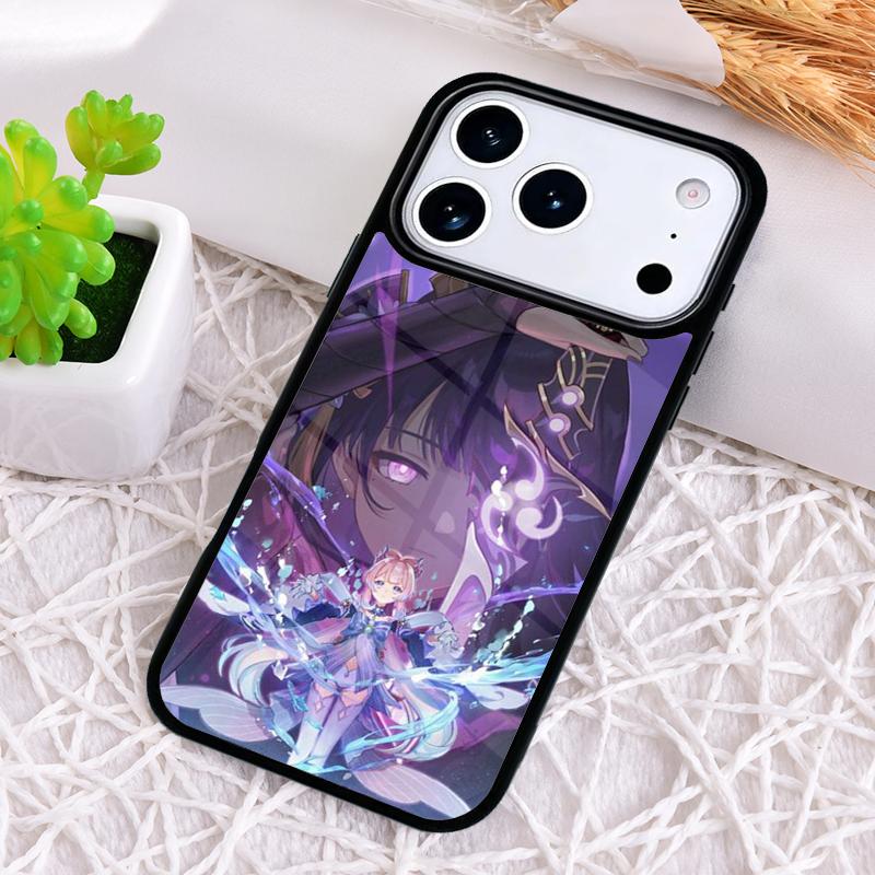 Genshin Impact Raiden Shogun Phone Case for iPhone 17 Air 16 15 11 12 14 13 Pro Max Shockproof Cover