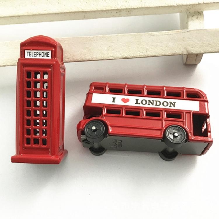 Decorative Fridge Magnets Double Deck British Bus And Telephone Box Fridge Magnet 3D Landmarks